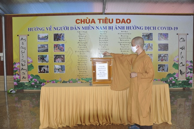 Towards the people in the South affected by Covid 19 of Tieu Dao Pagoda